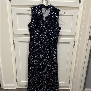 Elegant Carre Nor  Black Polka Dot Maxi Dress